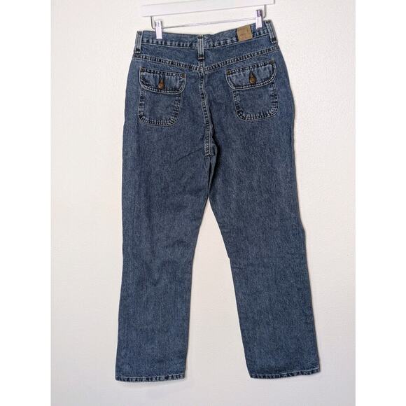 Vintage 90s Lee Riders Blue High Rise Mom Jeans Dark Wash Sz 10P Tapered Leg - Picture 8 of 10